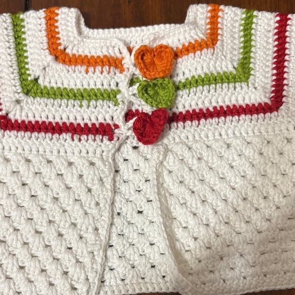 Handmade Crochet Baby Sweater - Picture 4 of 7
